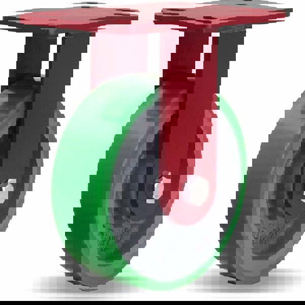 Rigid Top Plate Caster: Polyurethane, 6